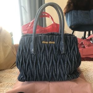 MiuMiu 2 way Denim Matelasse